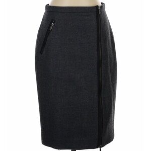 J. Crew Wool Gray Pencil Skirt